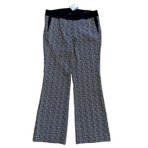 NWT Lane Bryant Black White Lena Flare Dress Pants Size 16 Curvy Fit